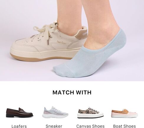 SERISIMPLE Low Cut Thin Womens Viscose Bamboo Socks No Show Invisible Non Slip with Grips Lightweight Liner Flats 6 Pairs in Saudi Arabia
