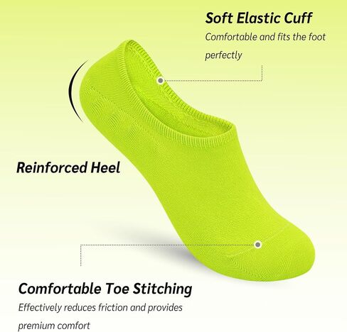 SERISIMPLE Low Cut Thin Womens Viscose Bamboo Socks No Show Invisible Non Slip with Grips Lightweight Liner Flats 6 Pairs in Kuwait