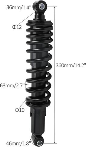 14.2" 360mm Rear Shock Absorber Suspension Spring Damper for ATV Quad Buggy Go Kart Golf Cart 4 Wheelers Dirt Bikes Rear Transmission Axle Shock in Saudi Arabia