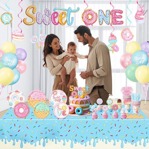 Butterfly Birthday Decorations, Butterfly Birthday Supplies - Plates, Napkins, Cups, Cutlery, Cake & Cupcake Toppers, Banner, Hanging Swirls, Tablecloth, Balloons for Butterfly Decorations, Serve 20 in Saudi Arabia