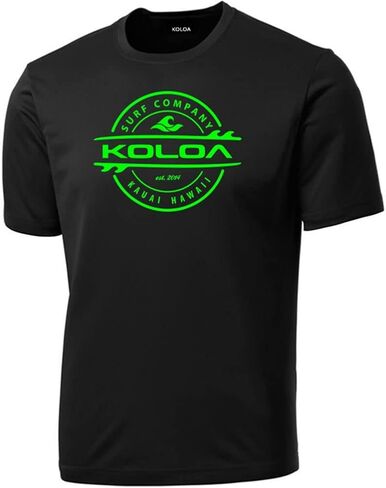 Joe's USA Koloa Surf Thruster Logo Moisture Wicking Athletic Shirts in Regular, Big & Tall in Saudi Arabia