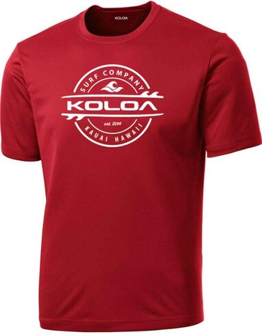 Joe's USA Koloa Surf Thruster Logo Moisture Wicking Athletic Shirts in Regular, Big & Tall in Saudi Arabia