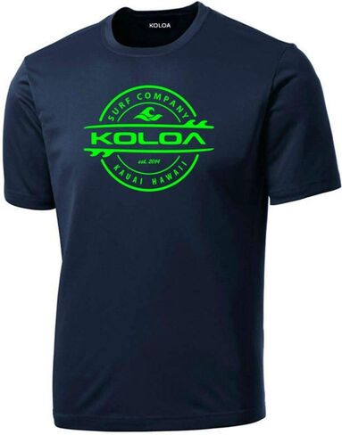 Joe's USA Koloa Surf Thruster Logo Moisture Wicking Athletic Shirts in Regular, Big & Tall in Saudi Arabia