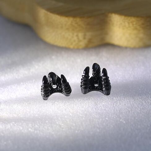 Dragon Claw Through Stud Earrings for Women Goth Punk Bone Claw Earring Rock Hip Hop Earring Halloween Stainless Steel Gothic Vintage Jewelry Accessories in Saudi Arabia