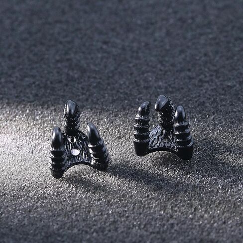 Dragon Claw Through Stud Earrings for Women Goth Punk Bone Claw Earring Rock Hip Hop Earring Halloween Stainless Steel Gothic Vintage Jewelry Accessories in Saudi Arabia