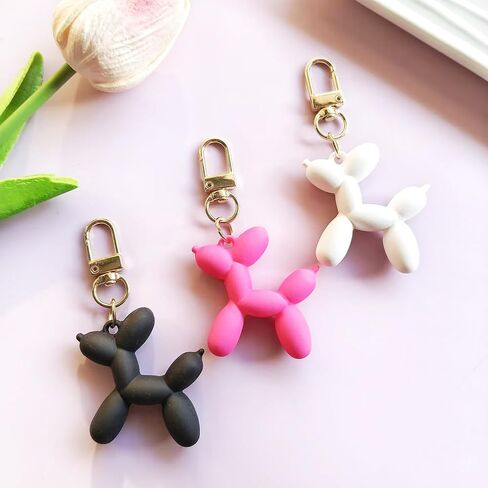 Balloon Dog Keychain, Cute Girls Key Chain, Fashion Bag Charm for Purse Handbags Bag Accessories Key Charms in Kuwait