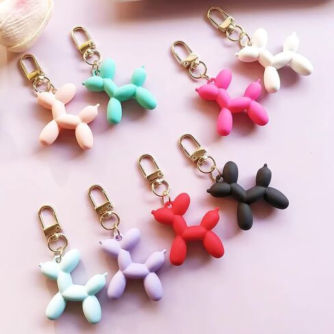 Balloon Dog Keychain, Cute Girls Key Chain, Fashion Bag Charm for Purse Handbags Bag Accessories Key Charms in Kuwait