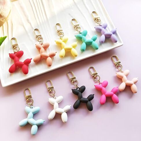Balloon Dog Keychain, Cute Girls Key Chain, Fashion Bag Charm for Purse Handbags Bag Accessories Key Charms in Kuwait