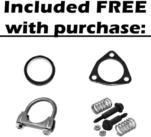 Northeastern Exhaust | Stainless Steel Intermediate Pipe, Resonator & Muffler Exhaust System Kit Compatible for Honda Civic 2012-2015 1.8L | Free Gaskets, Clamp and Spring Bolt Kit Included in Saudi Arabia