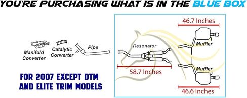 Northeastern Exhaust | Stainless Steel Resonator Pipe & Muffler Exhaust System Kit Compatible for Audi A4 Quattro 2005-2009 2.0L | Free Sleeves included | Automotive Replacement Part in Kuwait