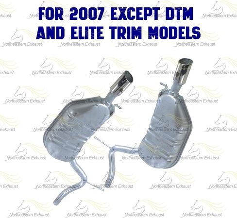 Northeastern Exhaust | Stainless Steel Resonator Pipe & Muffler Exhaust System Kit Compatible for Audi A4 Quattro 2005-2009 2.0L | Free Sleeves included | Automotive Replacement Part in Kuwait