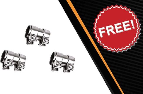 Northeastern Exhaust | Stainless Steel Resonator Pipe & Muffler Exhaust System Kit Compatible for Audi A4 Quattro 2005-2009 2.0L | Free Sleeves included | Automotive Replacement Part in Kuwait