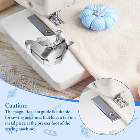 Trovease Magnetic Seam Guide for Sewing Machine & Quilting, Gold Tone Electroplated Finish with 3X Neodymium Magnet, No-Slip Metal Accessory for Professionals & Beginners in Saudi Arabia