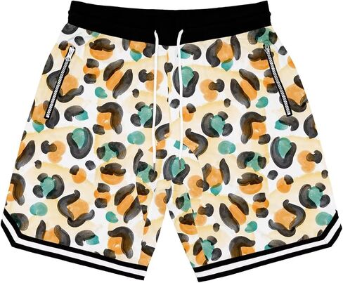 Mens Floral Print Basketball Shorts Lightweight Mesh Gym Shorts Graphic Sports Athletic Drawstring Short in Kuwait
