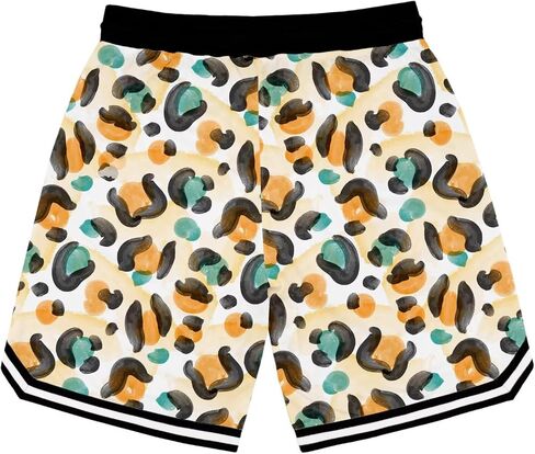 Mens Floral Print Basketball Shorts Lightweight Mesh Gym Shorts Graphic Sports Athletic Drawstring Short in Kuwait