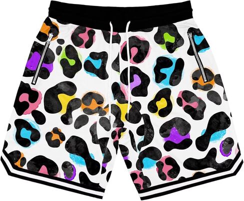 Mens Floral Print Basketball Shorts Lightweight Mesh Gym Shorts Graphic Sports Athletic Drawstring Short in Kuwait