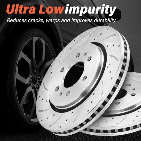SUNROAD 13.78 in Front Brake Rotors and Pads Replacement for Ford F150 2010 2011 2012 2013 2014 2015 2016 2017 2018 2019 2020 2021 Drilled&Slotted Brake Kit Compatible with Lincoln Navigator 2010-2021 in Saudi Arabia