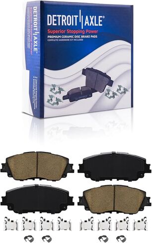 Detroit Axle - 8pc مجموعة الفرامل لتويوتا 2018-2021 كامري حفرها ودوارات فرامل القرص المنقولة منصات الفرامل السيراميك 2019 2020 استبدال: 12.01 "بوصة الأمامية و 11.06" بوصة الخلفية الدوارات الخلفية بوصة in Saudi Arabia