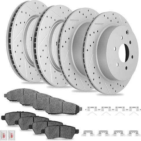 مجموعات فرامل القرص مع منصات ودوارات أمامية وخلفية مزدحمة مزدوجة مزدوجة لعام 2005 2006 2007 Nissan Pathfinder 2009 2009 2010 2011 2012 Pathfinder V6 in Kuwait