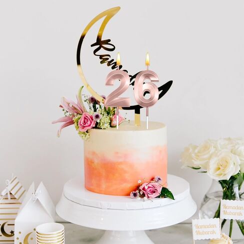 26th Birthday Candles Black Birthday Candles 26th Birthday Cake Topper Happy 26 Birthday Decorations Black Candles for Cake Dirty 26 Birthday Decorations for Her 26 Birthday Party Favors in Kuwait