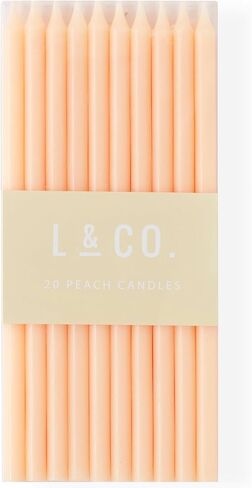 20 Count Tall Skinny Yellow Solid Birthday Cake Candles for Birthday Wedding Party Cakes Decorations in Kuwait