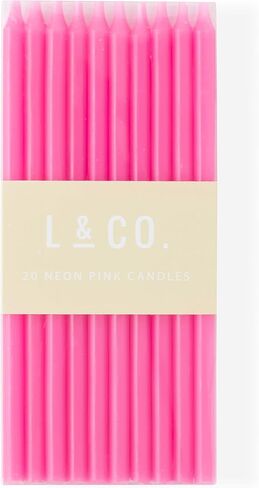 20 Count Tall Skinny Yellow Solid Birthday Cake Candles for Birthday Wedding Party Cakes Decorations in Kuwait