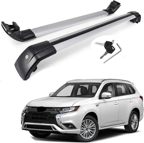 بار رفوف البضائع لعام 2013-2021 Mitsubishi Outlander Rack Rack Cross Bars Rail Argage Carrier Lockable in Saudi Arabia