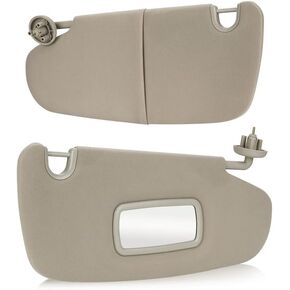 Beige Driver Left + Passenger Right Side Sun Visor Replacement Compatible with 2002-2009 Dodge Ram 1500 2500 3500 Replace 1CT18TL2AA in Kuwait