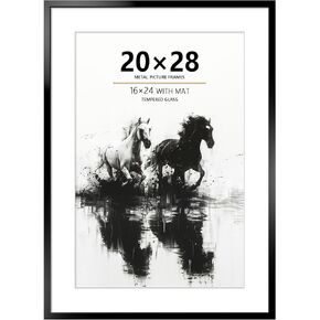 24x36 Poster Frame Silver – Aluminum Poster Frames 24 x 36 Inches with Real Glass, Large Metal Photo Frames for Wall Display Vertical & Horizontal in Saudi Arabia