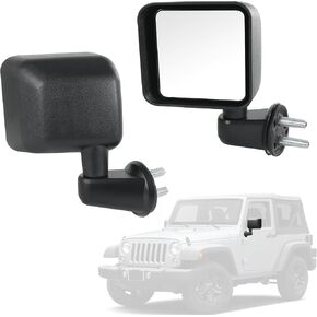 مرآة الباب اليسرى السائق الجانبي والاستبدال جانب الراكب الأيمن لجيب Wrangler JK 2007-2017 ، استبدل CH1320271 CH1321271 in Saudi Arabia