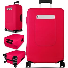 Slohif Luggage Cover for Suitcase Tsa Approved Protector - Luggage Sleeve Suit Case Cover Travel Stretch Large Baggage Case Protective Washable Fit 29-30 Inch Black in Saudi Arabia