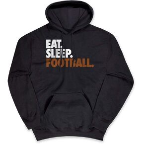 ChalkTalkSPORTS Football Standard Sweatshirt | Eat Sleep Football | Black | Youth Medium in Saudi Arabia