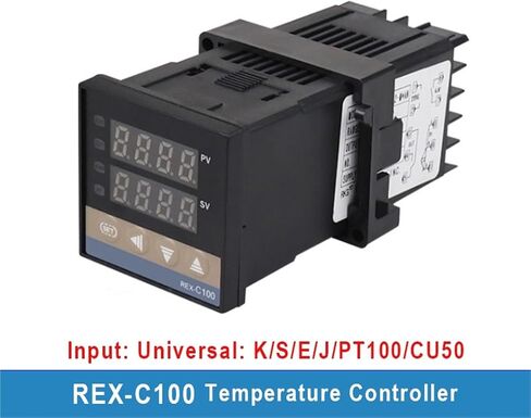 PID Digital Intelligent Temperature Controller REX-C100 Universal K/J/R/S/B/E/N/T/PT100/Cu50 Input SSR/Relay Output Thermostat(Universal-SSR Out) in Saudi Arabia