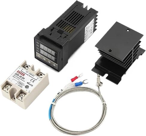 REX-C100 درجة حرارة وحدة تحكم الشاشة الرقمية PID 110V-240V+40A SSR Relay+1M K Thermocout in Saudi Arabia