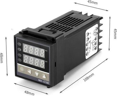 REX-C100 درجة حرارة وحدة تحكم الشاشة الرقمية PID 110V-240V+40A SSR Relay+1M K Thermocout in Saudi Arabia