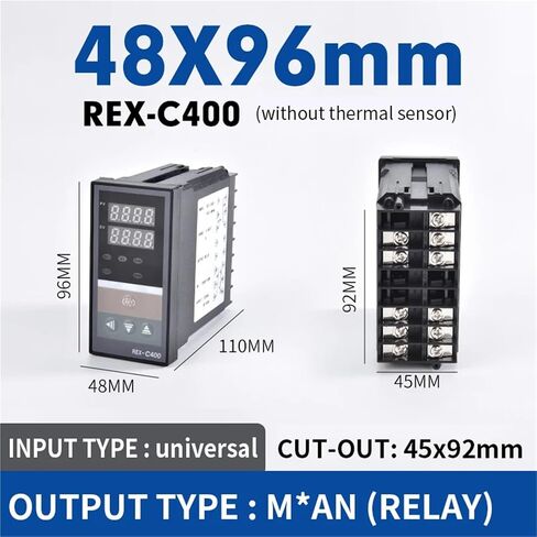 REX-C100 ترموستات 220V PT100 K J نوع thermocouple المدخلات العالمية SSR/ترحيل إخراج درجة حرارة PID منظم 1300 ℃ (REX-C100 SSR) in Saudi Arabia