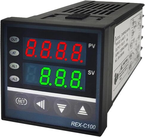شاشة رقمية وحدة تحكم درجة الحرارة الذكية REX-C100 RELAY/SSR OUTPUT 48 * 48MM K TYPE 40A SSR THERMOCOUPLE PROBE (K RELAY) in Kuwait