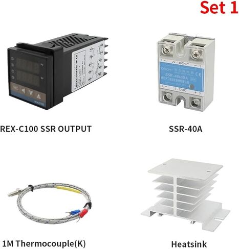 REX-C100 PID Temperature Controller 220v 400 Degree Digital Thermostat Output 40A SSR Relay 220V 18A K Type Thermocouple(REX-C100 SSR) in Saudi Arabia