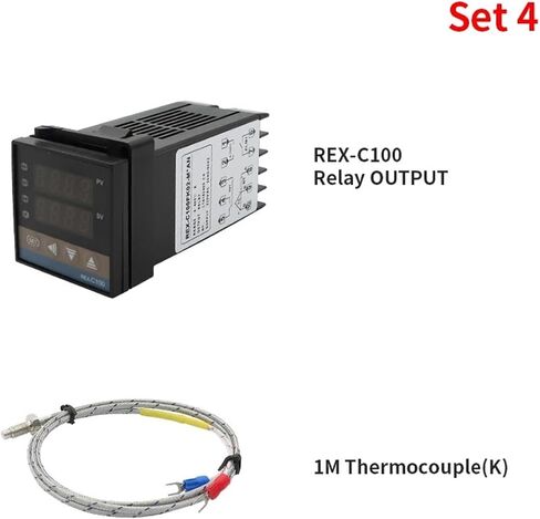 REX-C100 PID Temperature Controller 220v 400 Degree Digital Thermostat Output 40A SSR Relay 220V 18A K Type Thermocouple(REX-C100 SSR) in Saudi Arabia