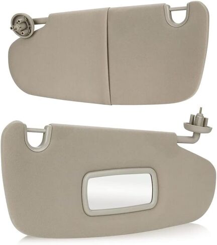 Beige Driver Left + Passenger Side Sin Sun Visor بديل متوافق مع 2002-2009 Dodge RAM 1500 2500 3500 استبدال 1CT18TL2AA in Saudi Arabia