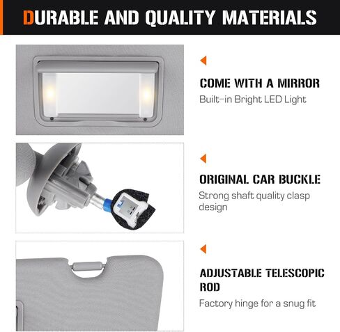 Sun Visor for Honda CRV 2017-2022, Right Passenger Side Grey SunVisor Replacement 83230TLAA12ZB in Saudi Arabia