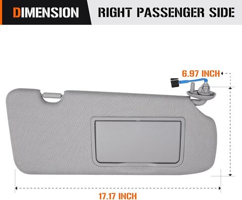 Sun Visor for Honda CRV 2017-2022, Right Passenger Side Grey SunVisor Replacement 83230TLAA12ZB in Saudi Arabia