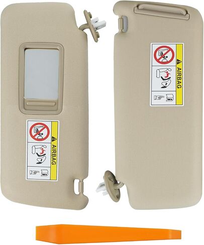 زوج من Sun Visor Beige Left & Right Fit لـ Lexus GX460 2010-2023 Toyota Land Cruiser Prado KDJ155/KDJ150 2009-2023 ، استبدل 74320-0G030-A0 74310-0G030-A0 in Saudi Arabia