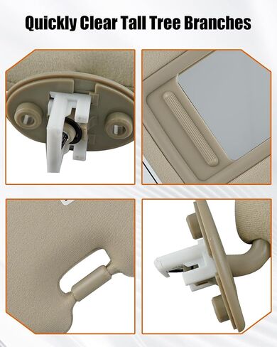 زوج من Sun Visor Beige Left & Right Fit لـ Lexus GX460 2010-2023 Toyota Land Cruiser Prado KDJ155/KDJ150 2009-2023 ، استبدل 74320-0G030-A0 74310-0G030-A0 in Saudi Arabia