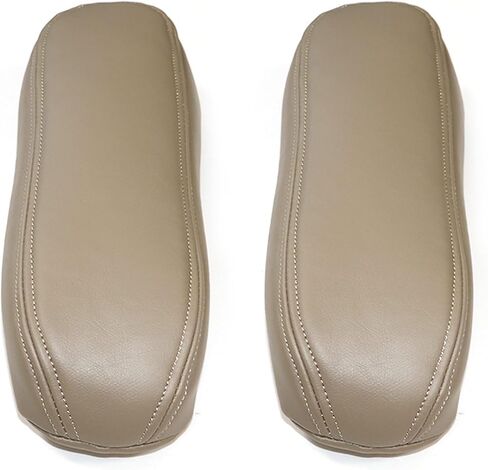 FZJDSD TAN LEATHER DRIVER & PASSENGER PRASTENGER PRESSION COVER و DRIVER SIDE SUCHION و ARMSREST COVERTING FORD F250 F350 1999 2000 in Saudi Arabia