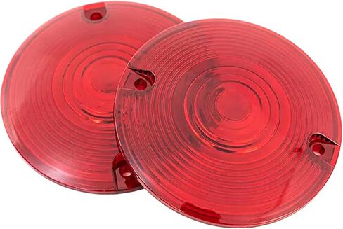 2 Pcs Turn Signal Light Lens Covers 3 1/4 Inch Compatible with Harley Touring Road Glide Road King Electra Glide Heritage Softail(Red) in Saudi Arabia