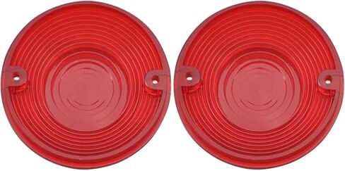 2 Pcs Turn Signal Light Lens Covers 3 1/4 Inch Compatible with Harley Touring Road Glide Road King Electra Glide Heritage Softail(Red) in Saudi Arabia
