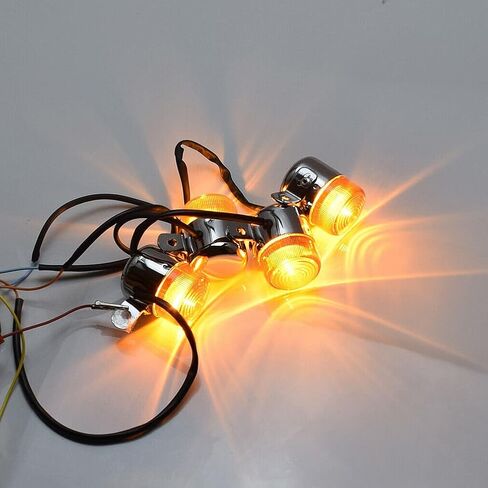 4pcs دراجة نارية انعطاف ضوء 12V مؤشر هرمي مؤشر مؤشر نارية لدراجة نارية لهوندا Z50 قرد chaly dax cf50 cf70 in Kuwait