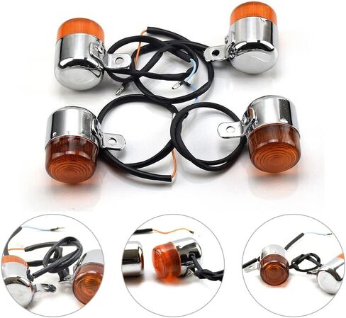 4pcs دراجة نارية انعطاف ضوء 12V مؤشر هرمي مؤشر مؤشر نارية لدراجة نارية لهوندا Z50 قرد chaly dax cf50 cf70 in Kuwait