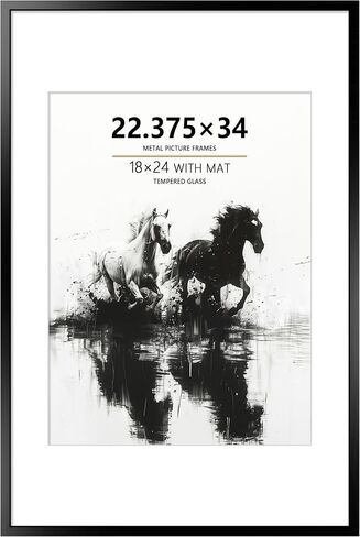 24x36 Poster Frame Silver – Aluminum Poster Frames 24 x 36 Inches with Real Glass, Large Metal Photo Frames for Wall Display Vertical & Horizontal in Saudi Arabia